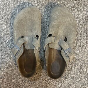 Gray Birkenstock Clogs